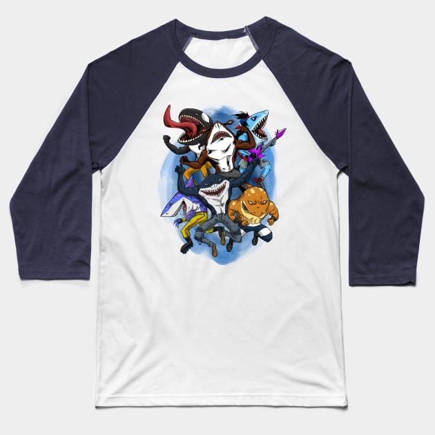 Shark attack! Baseball T-Shirt by BRed_BT